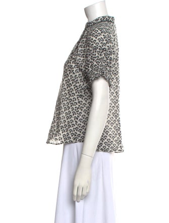 Apiece Apart Printed Mock Neck Top