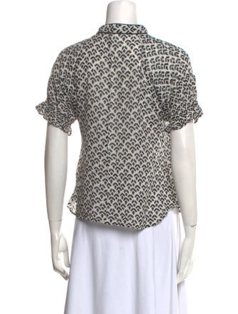 Apiece Apart Printed Mock Neck Top