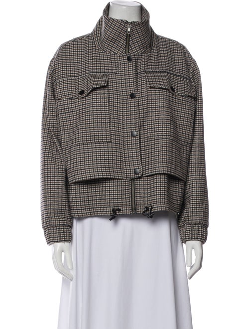 Apiece Apart Wool Houndstooth Print Jacket