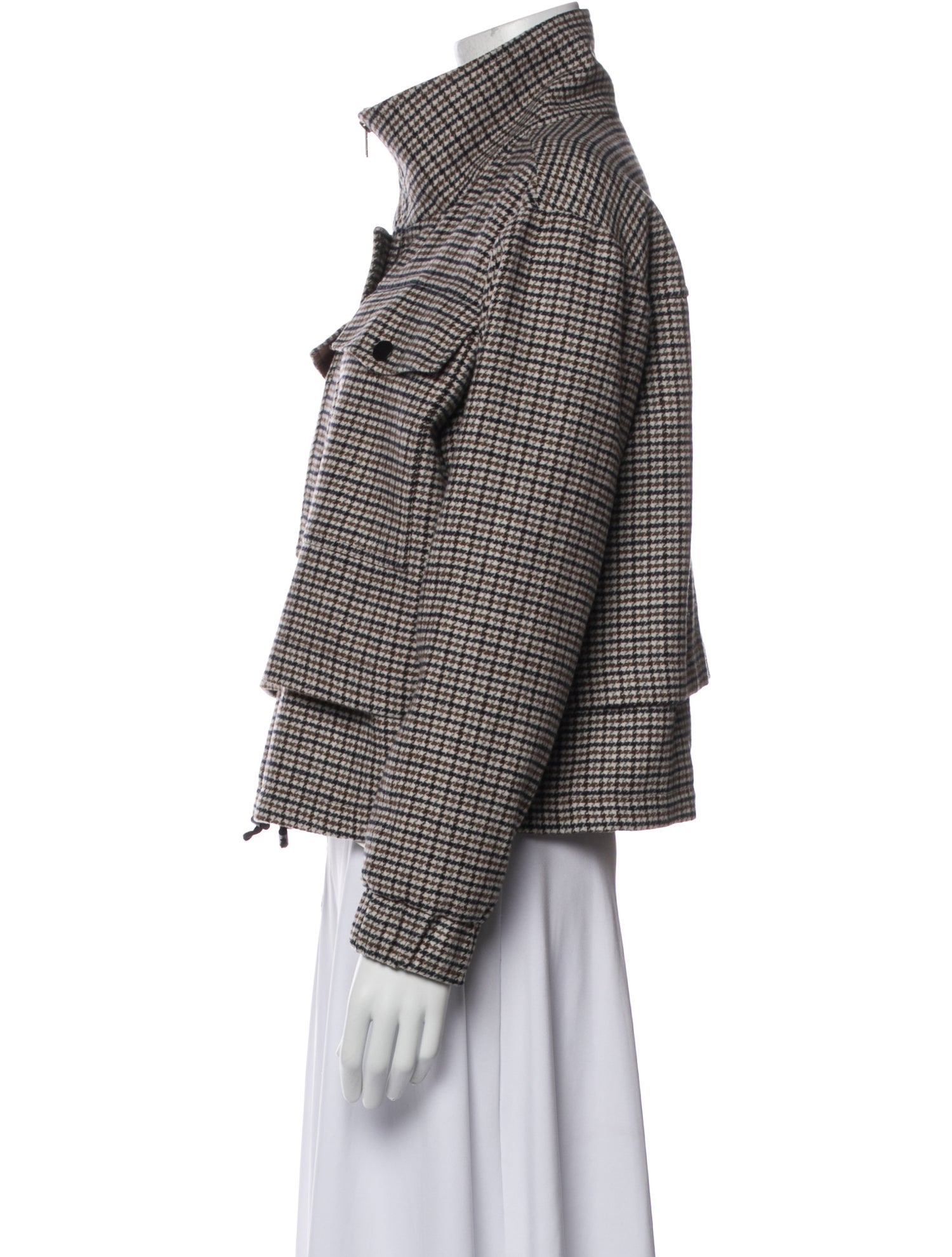 Apiece Apart Wool Houndstooth Print Jacket
