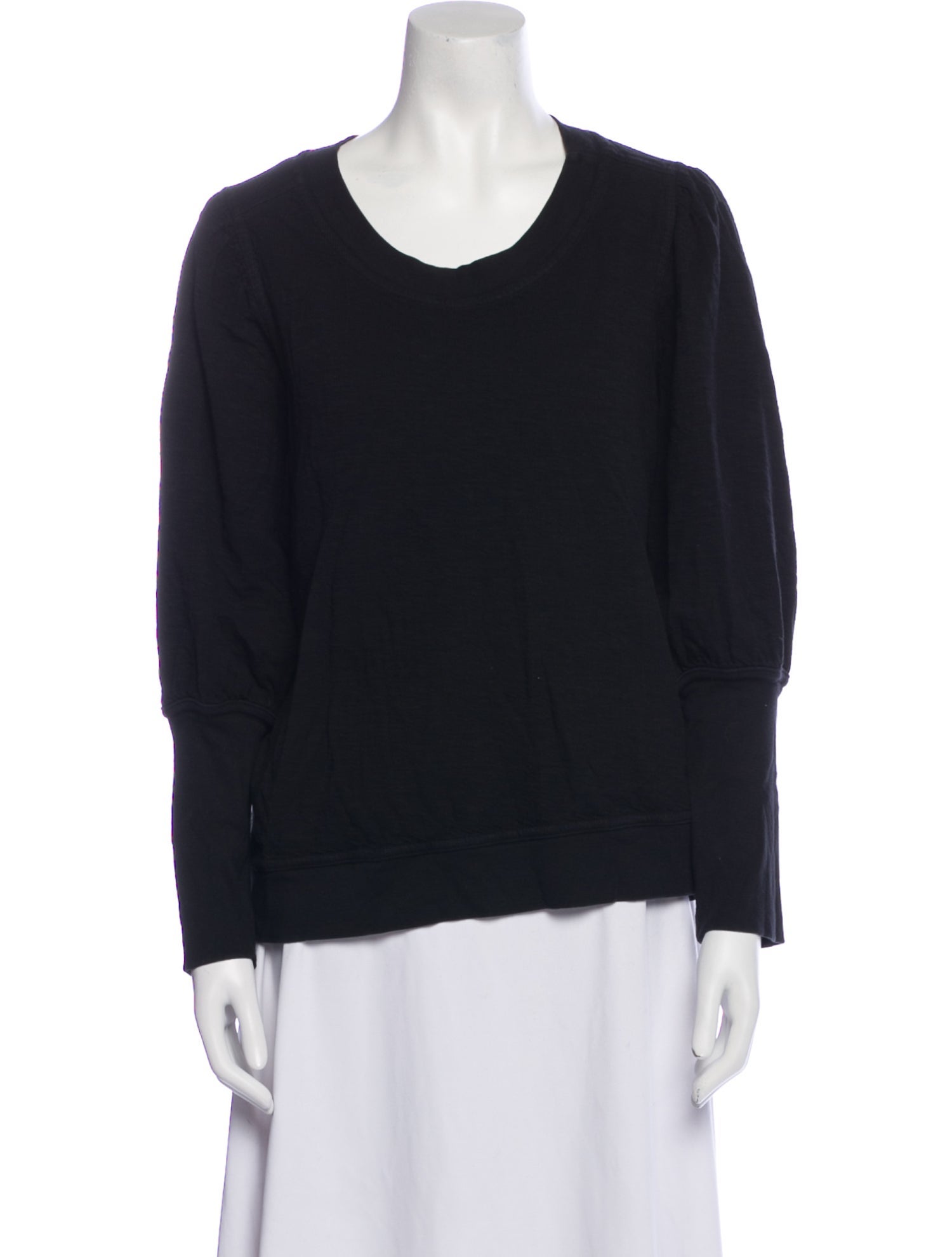 Apiece Apart Scoop Neck Long Sleeve Sweatshirt
