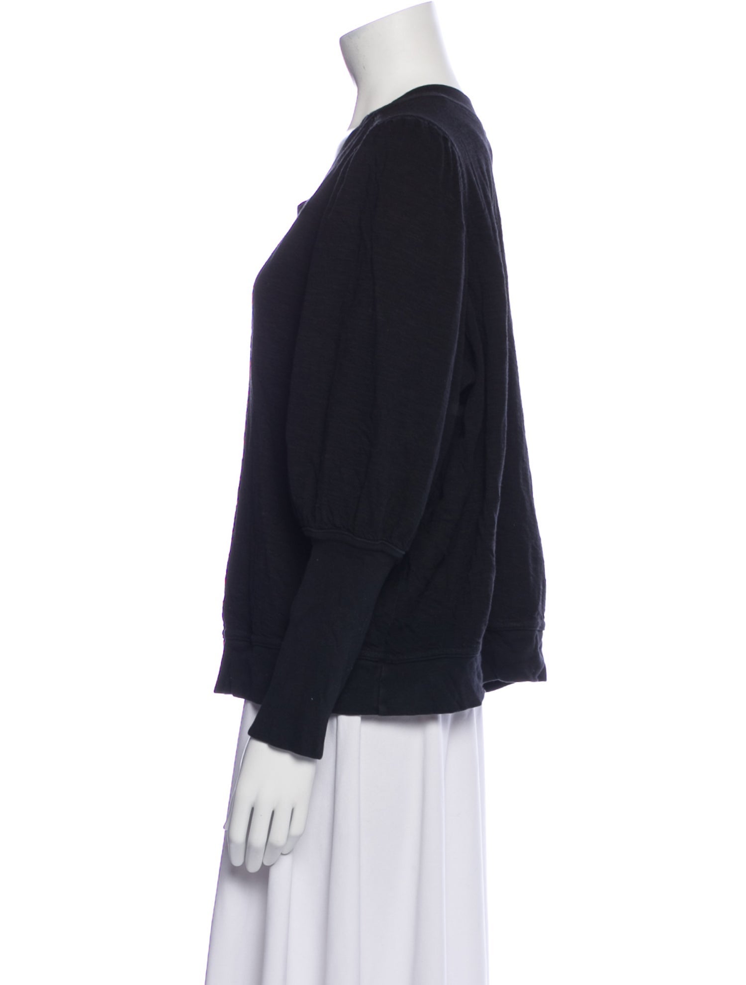 Apiece Apart Scoop Neck Long Sleeve Sweatshirt