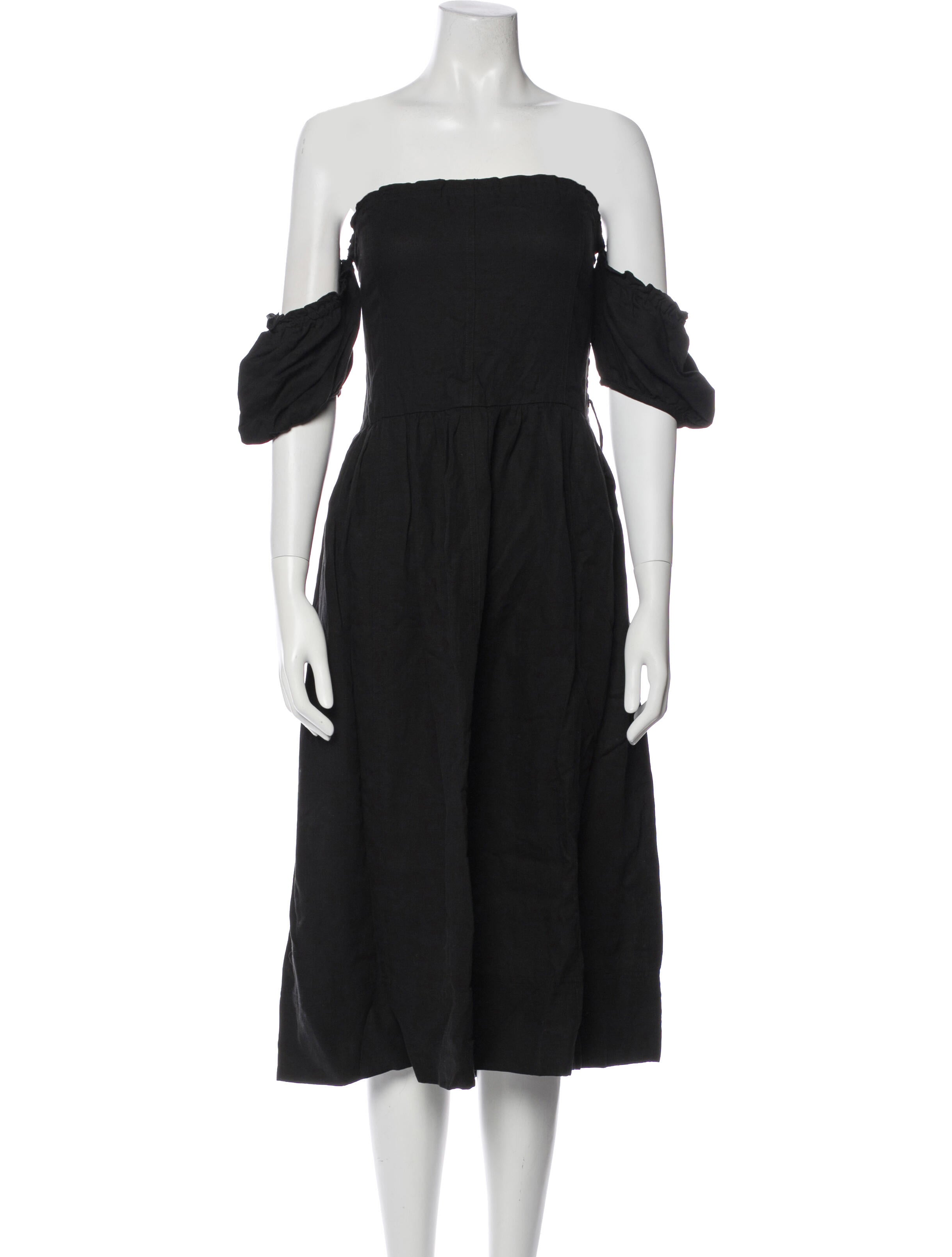 Apiece Apart Off-The-Shoulder Midi Length Dress