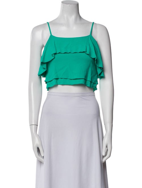 Apiece Apart Square Neckline Sleeveless Crop Top