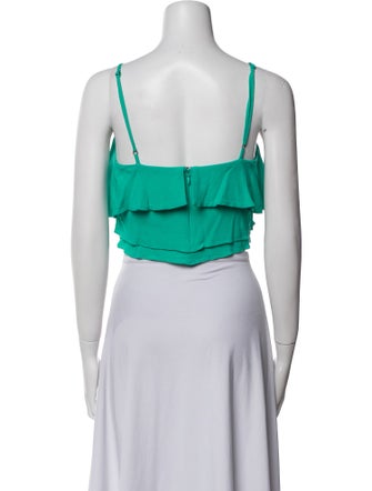 Apiece Apart Square Neckline Sleeveless Crop Top