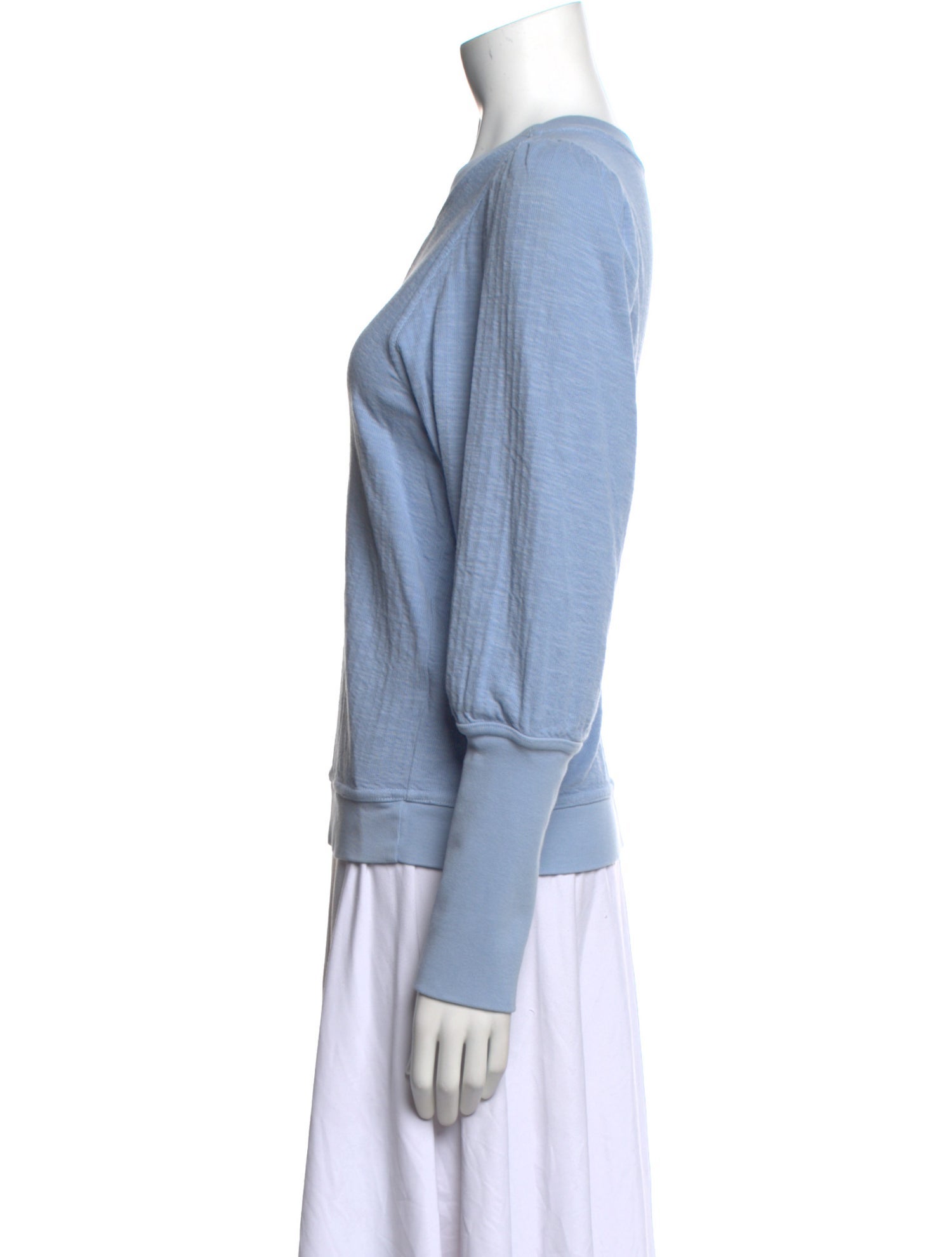 Apiece Apart Scoop Neck Long Sleeve Sweatshirt