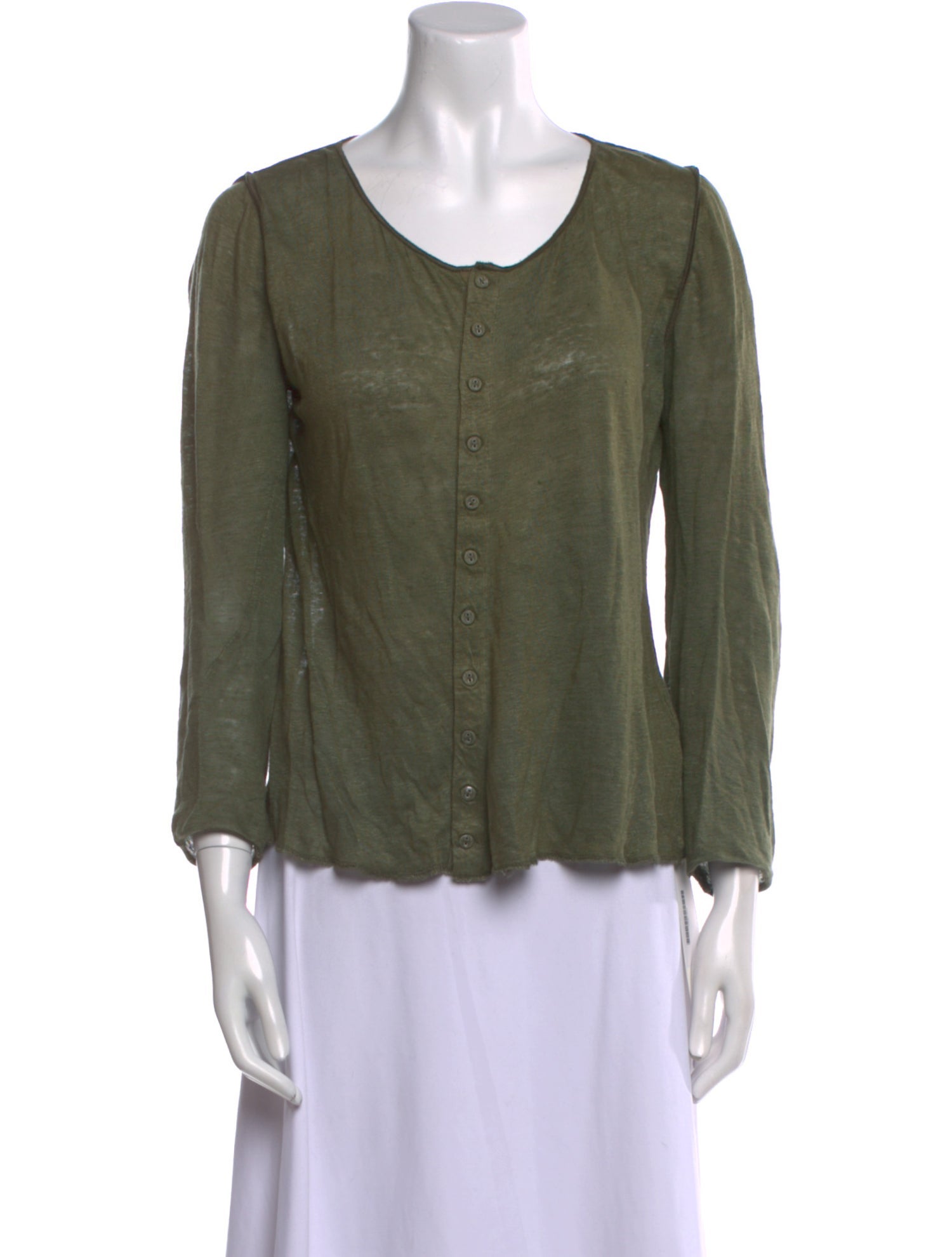 Apiece Apart Linen Scoop Neck Sweater