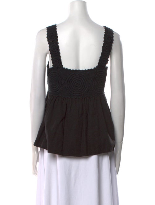 Apiece Apart Square Neckline Sleeveless Crop Top