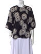 Apiece Apart Printed Crew Neck Blouse