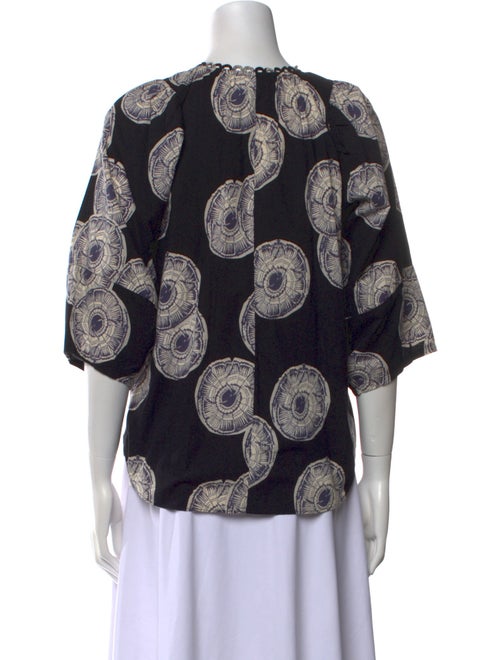 Apiece Apart Printed Crew Neck Blouse