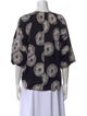 Apiece Apart Printed Crew Neck Blouse