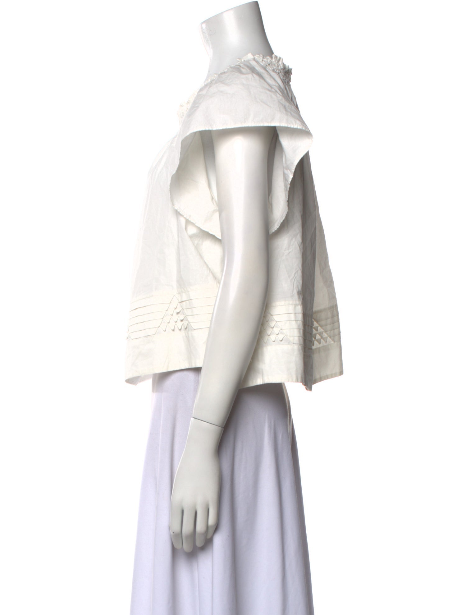 Apiece Apart Scoop Neck Short Sleeve Crop Top