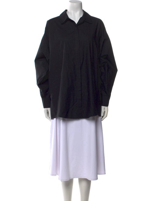 Apiece Apart Silk Long Sleeve Button-Up Top