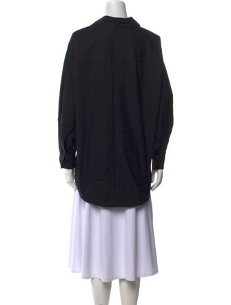 Apiece Apart Silk Long Sleeve Button-Up Top