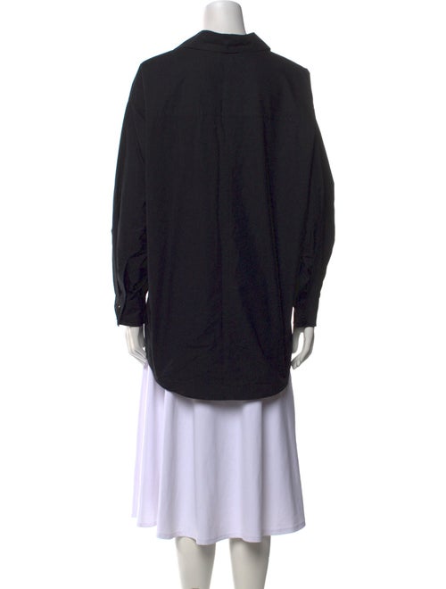 Apiece Apart Silk Long Sleeve Button-Up Top