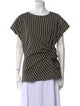 Apiece Apart Striped Scoop Neck Blouse