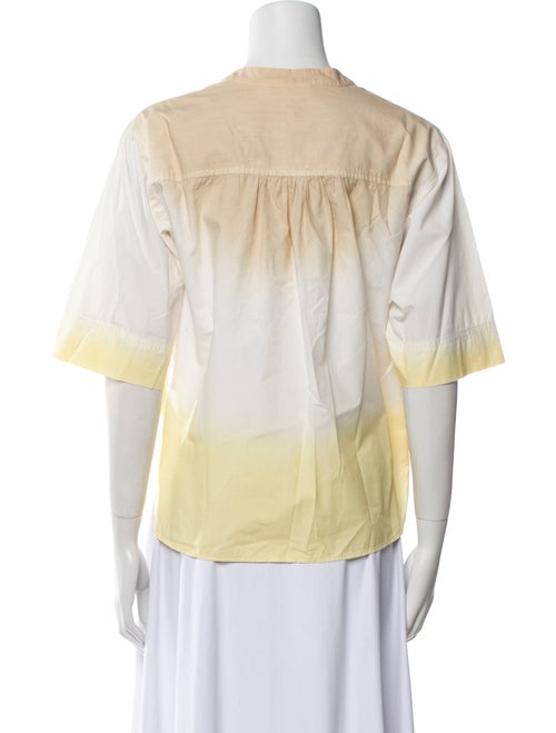 Apiece Apart Crew Neck Three-Quarter Sleeve Blouse