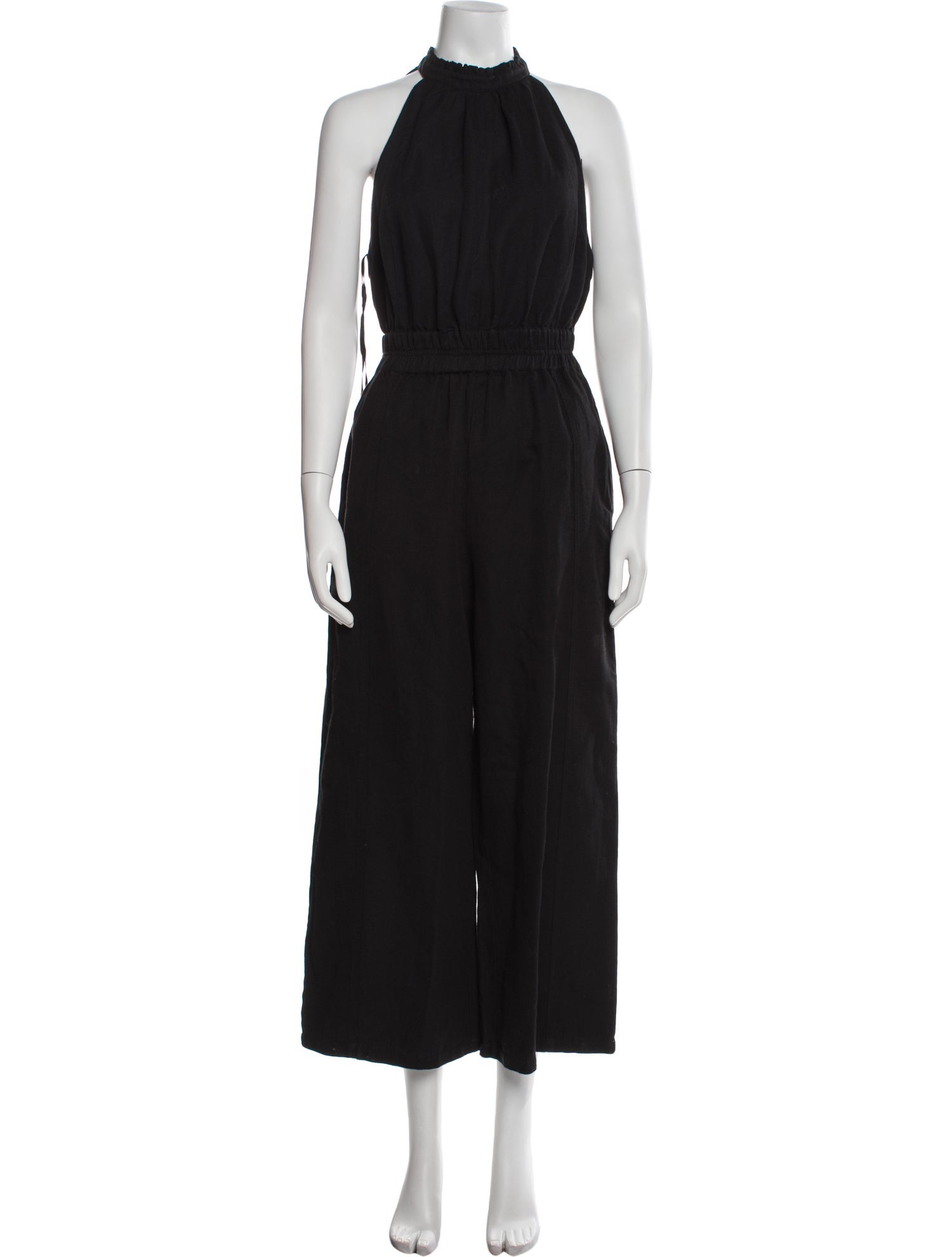 Apiece Apart Linen Mock Neck Jumpsuit