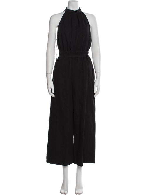 Apiece Apart Linen Mock Neck Jumpsuit