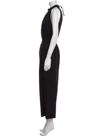 Apiece Apart Linen Mock Neck Jumpsuit