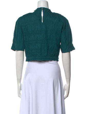 Apiece Apart Crew Neck Short Sleeve Crop Top