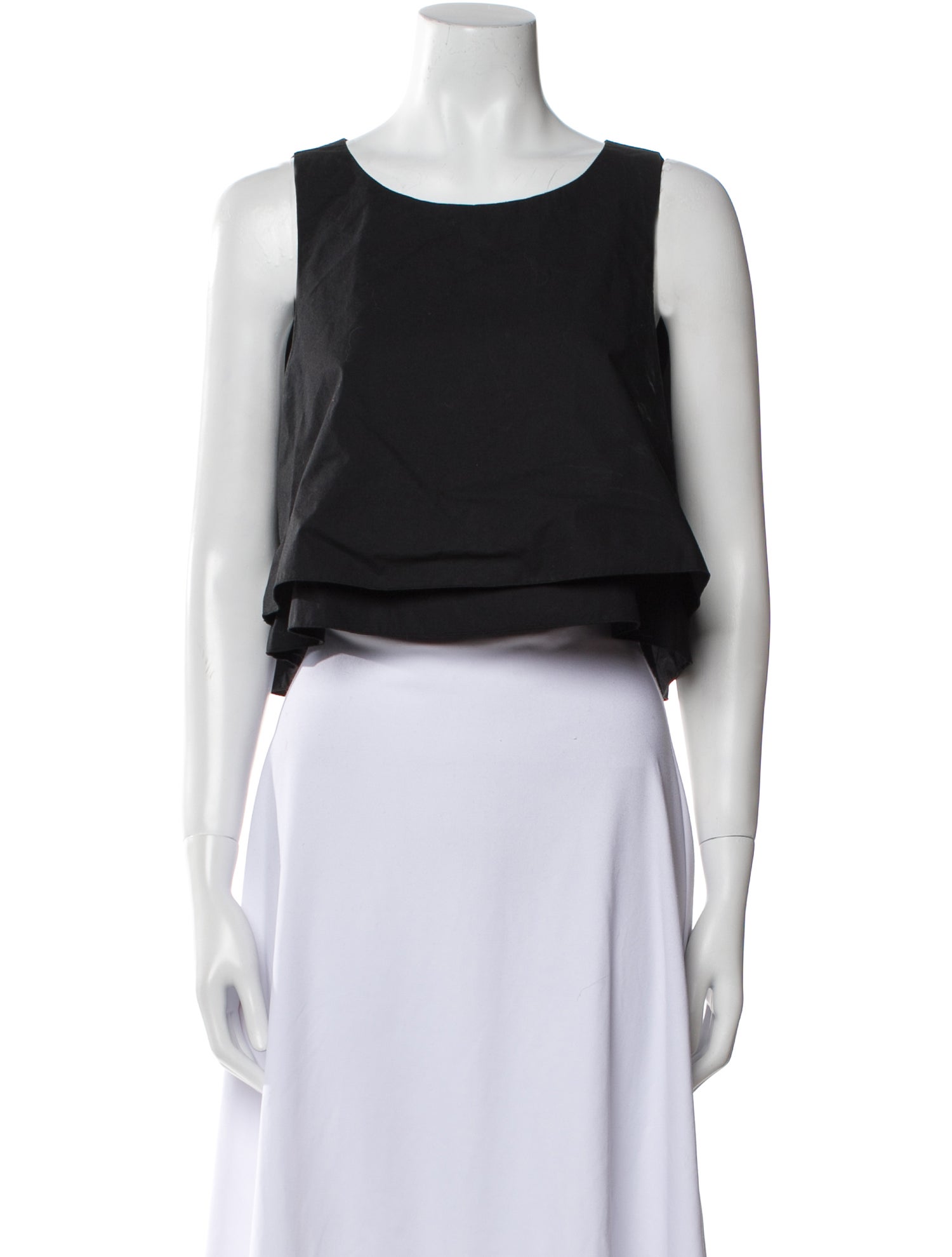 Apiece Apart Scoop Neck Sleeveless Crop Top