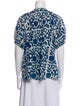 Apiece Apart Printed Tie Neck Blouse