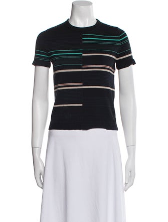 Apiece Apart Striped Crew Neck Crop Top
