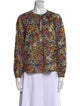 Apiece Apart Floral Print Crew Neck Blouse