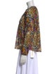 Apiece Apart Floral Print Crew Neck Blouse