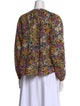 Apiece Apart Floral Print Crew Neck Blouse