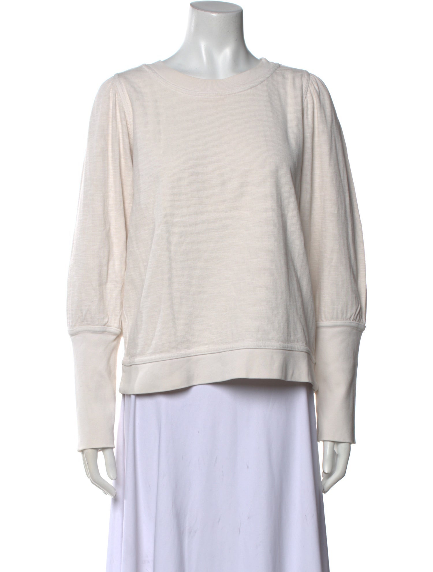 Apiece Apart Bateau Neckline Long Sleeve Sweatshirt