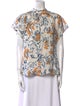 Apiece Apart Printed Mock Neck Blouse