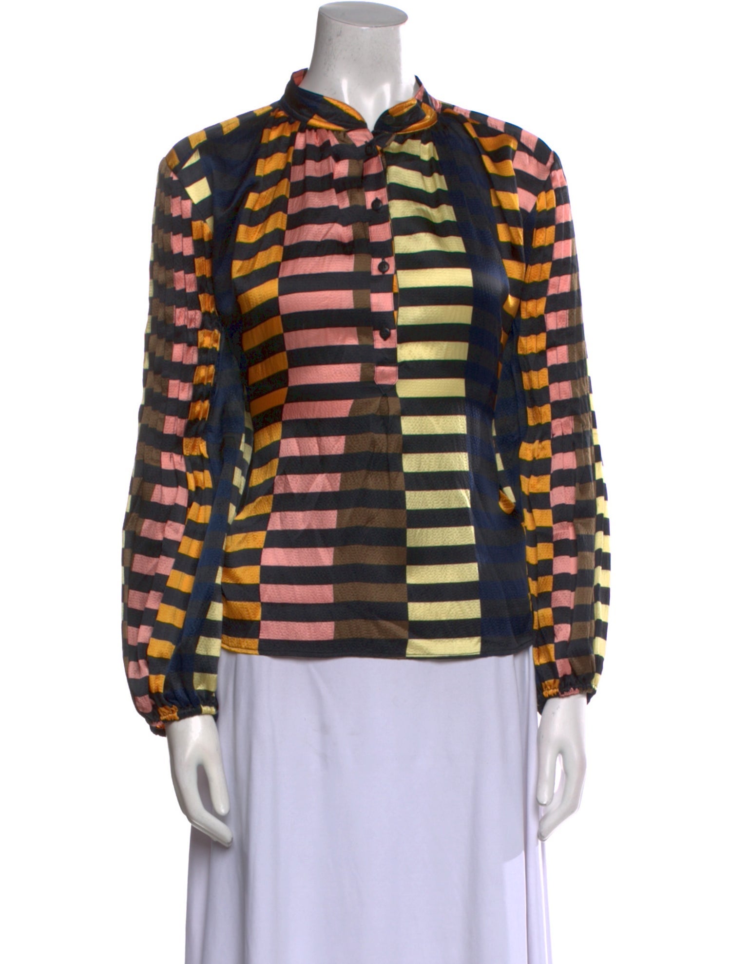 Apiece Apart Silk Printed Blouse