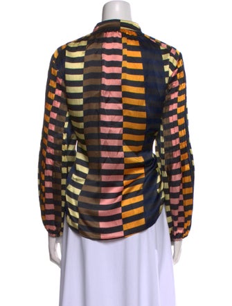 Apiece Apart Silk Printed Blouse