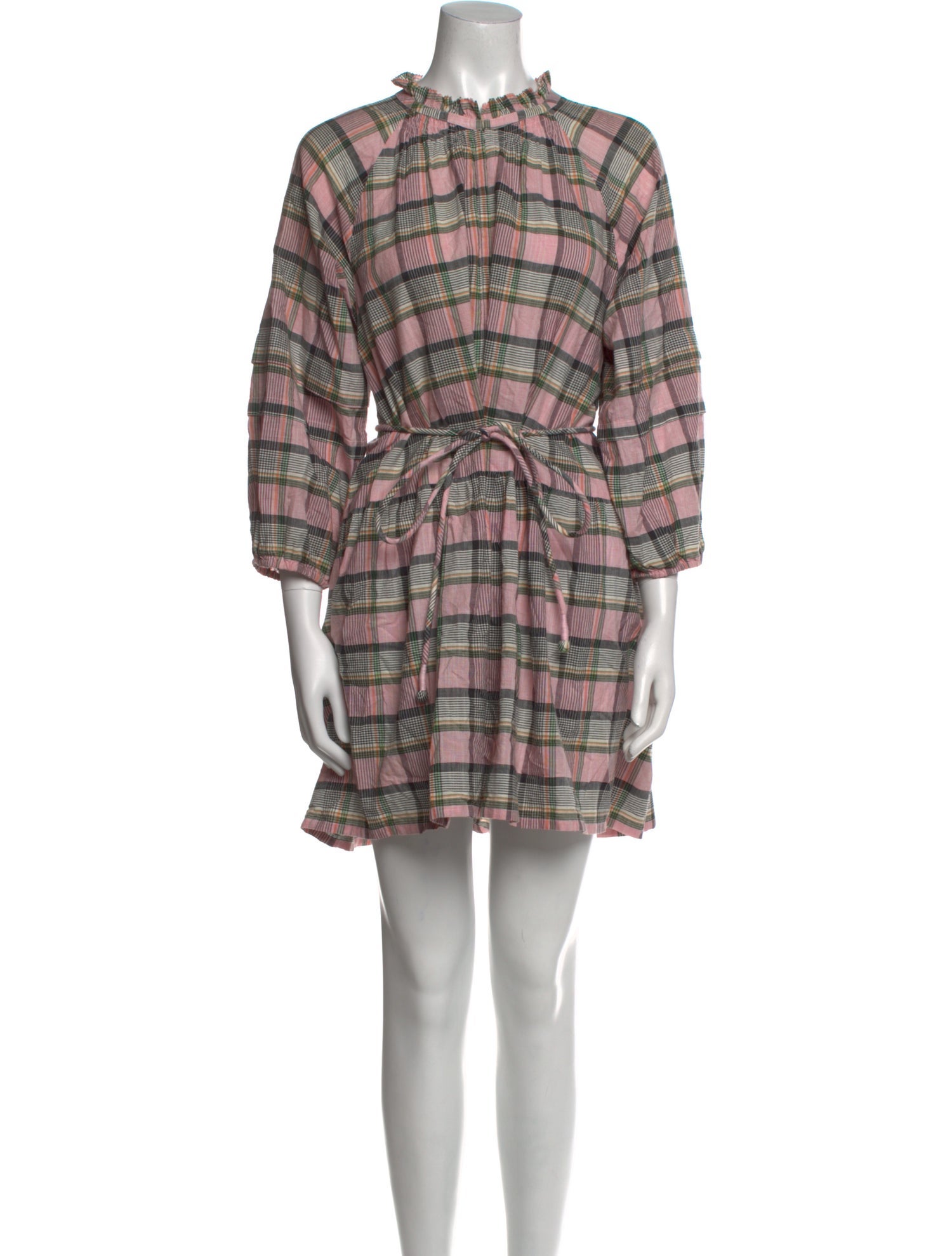 Apiece Apart Plaid Print Mini Dress