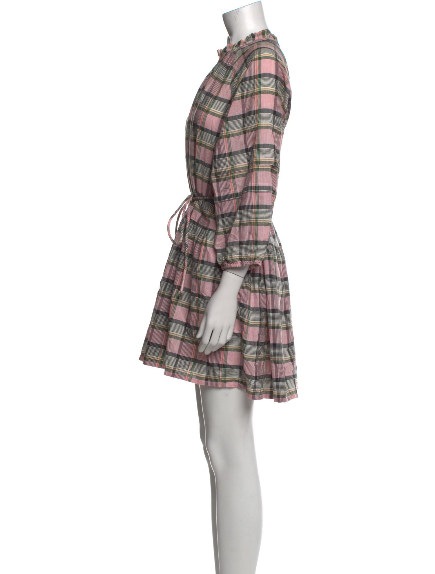 Apiece Apart Plaid Print Mini Dress