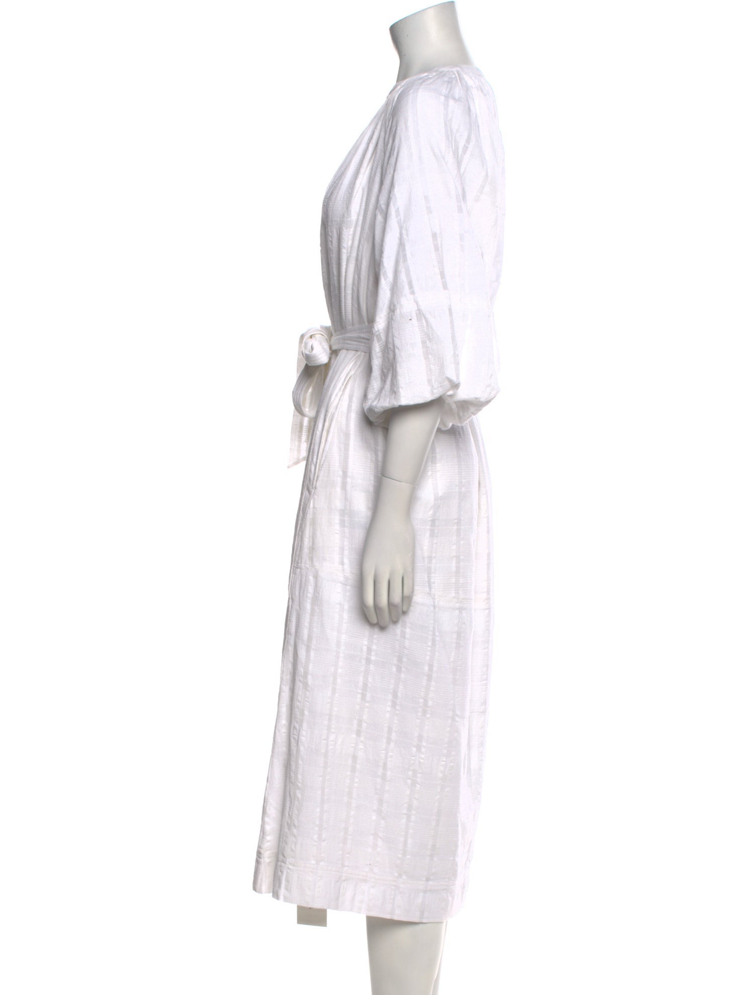 Apiece Apart V-Neck Midi Length Dress