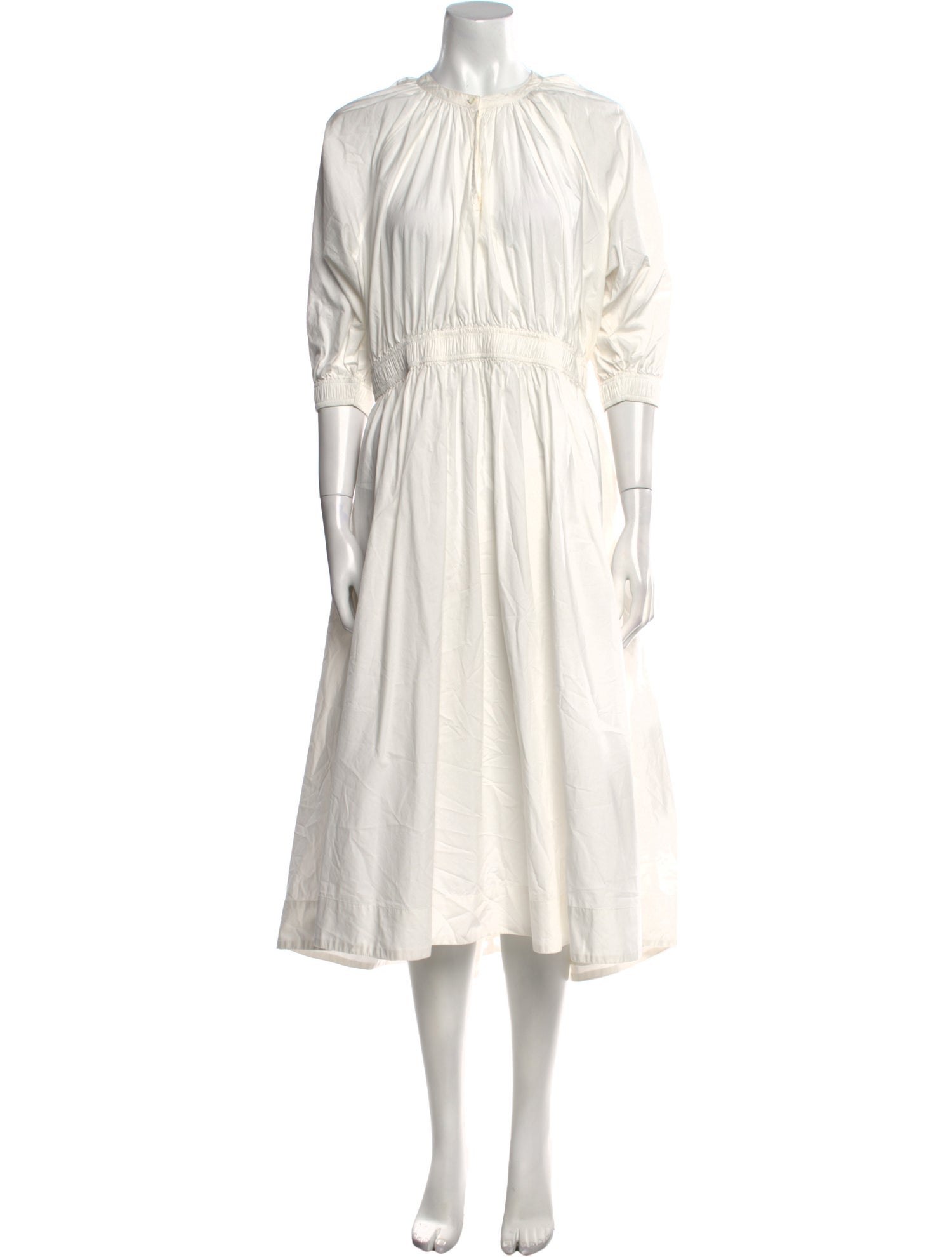 Apiece Apart Crew Neck Midi Length Dress