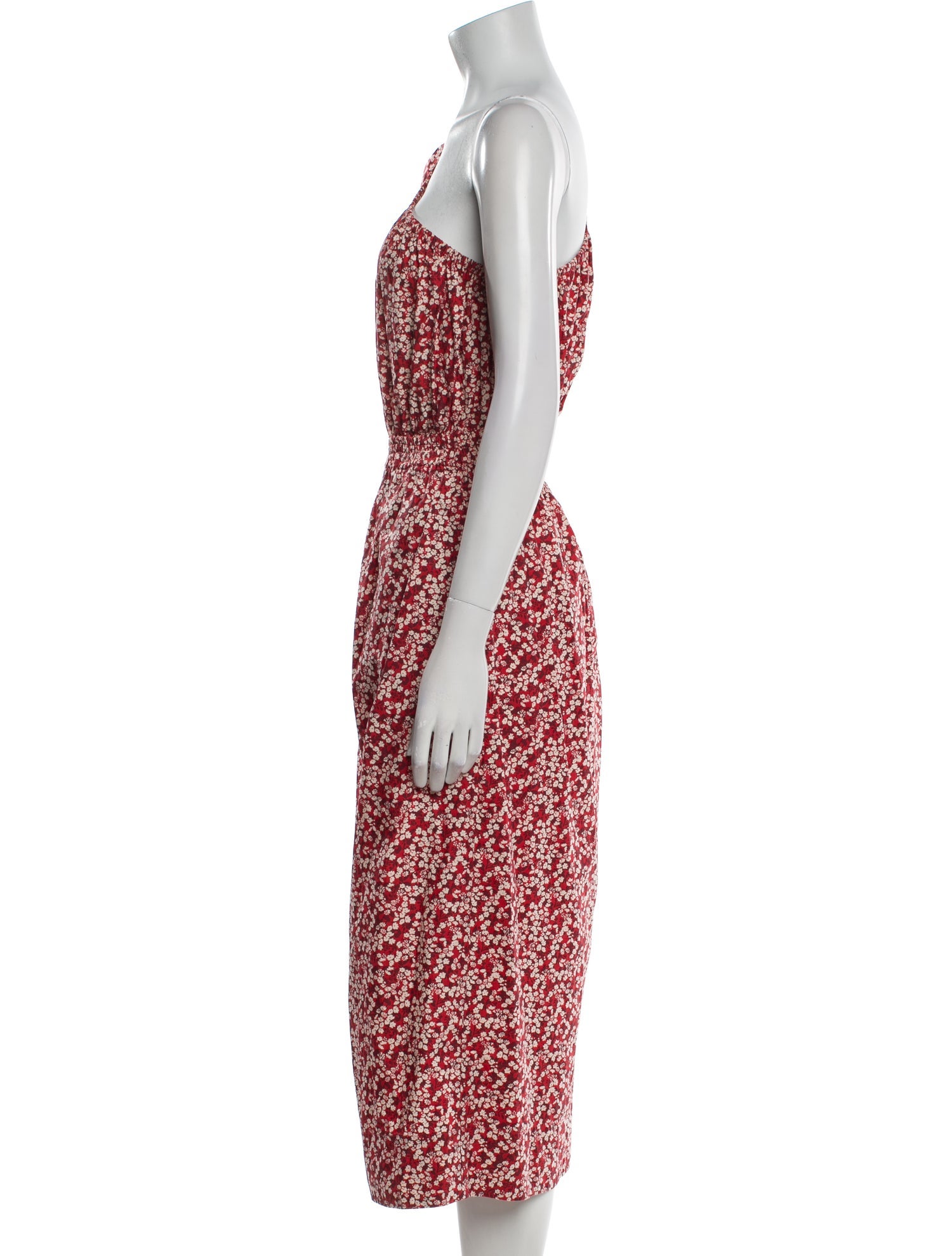 Apiece Apart Floral Print Midi Length Dress