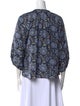 Apiece Apart Floral Print Tie Neck Blouse