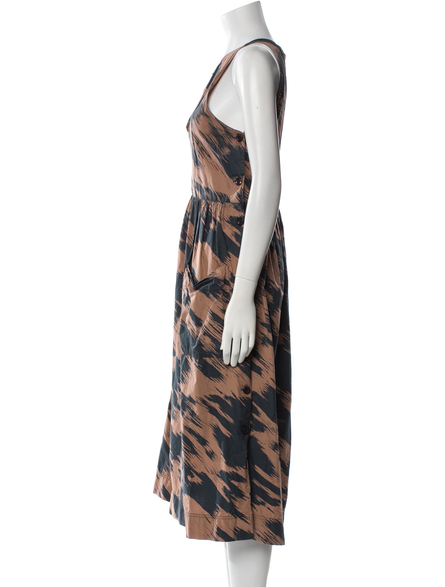 Apiece Apart Printed Midi Length Dress