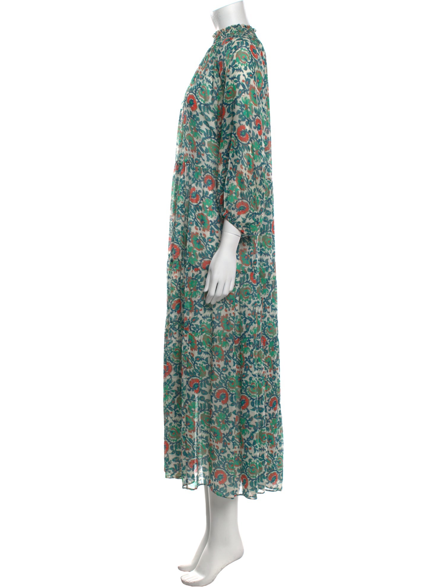 Apiece Apart Floral Print Long Dress