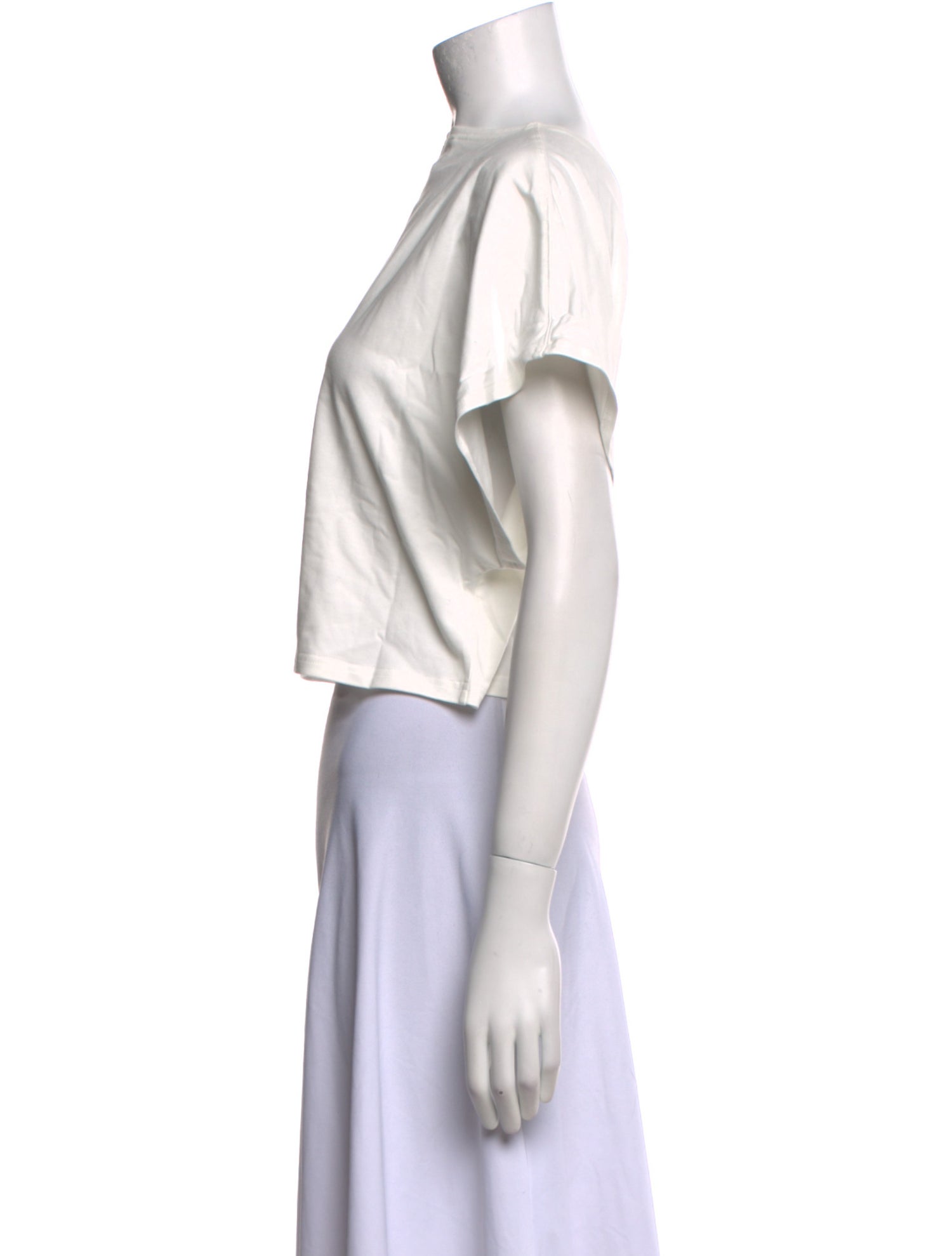 Apiece Apart Square Neckline Short Sleeve Crop Top