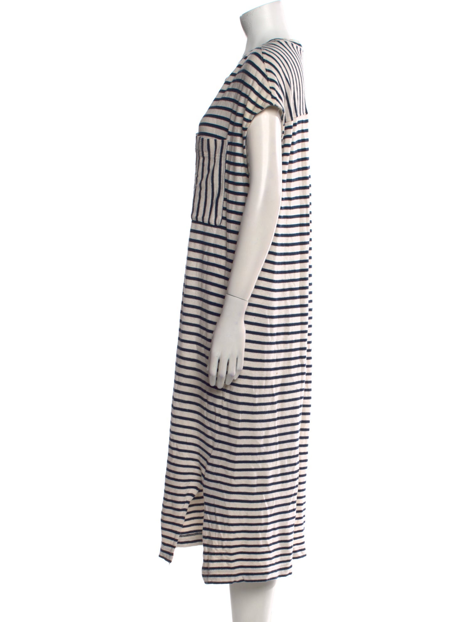 Apiece Apart Striped Midi Length Dress