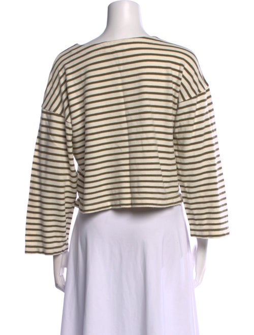 Apiece Apart Striped Bateau Neckline Crop Top