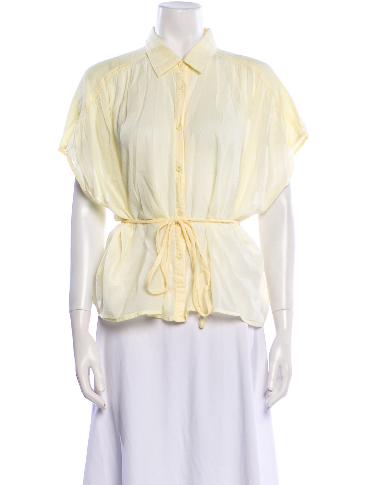 Apiece Apart Short Sleeve Button-Up Top