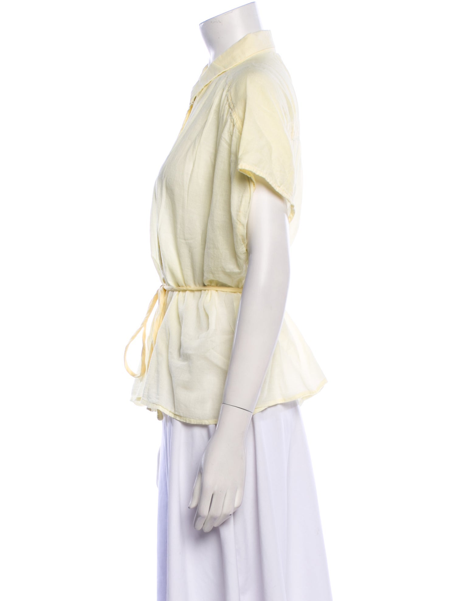 Apiece Apart Short Sleeve Button-Up Top