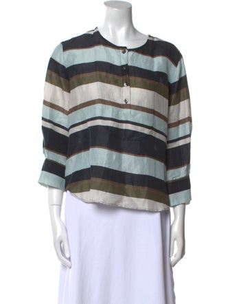Apiece Apart Linen Striped Blouse