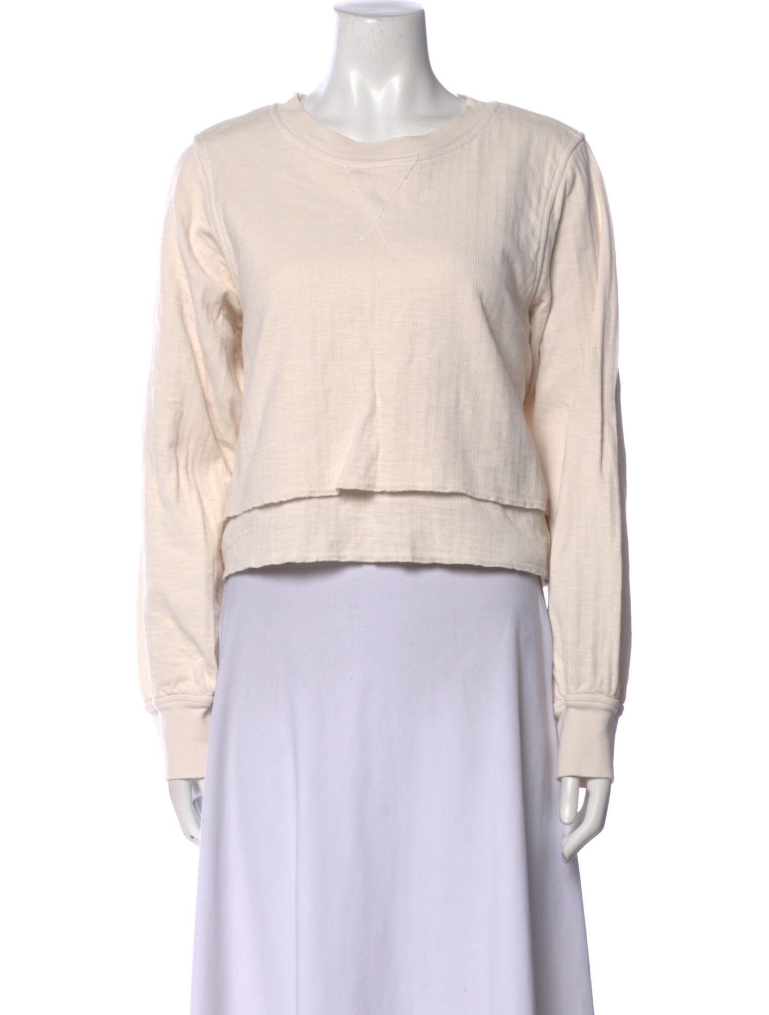 Apiece Apart Crew Neck Long Sleeve Sweatshirt